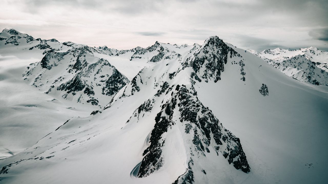 Wallpaper mountains, snow, snowy, peaks, rocks