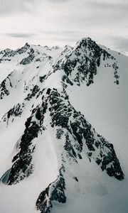 Preview wallpaper mountains, snow, snowy, peaks, rocks