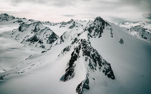 Preview wallpaper mountains, snow, snowy, peaks, rocks