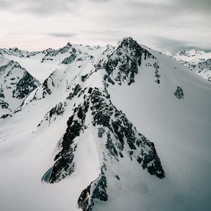 Preview wallpaper mountains, snow, snowy, peaks, rocks