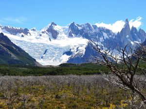 Preview wallpaper mountains, snow, tops, steppe