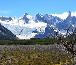 Preview wallpaper mountains, snow, tops, steppe