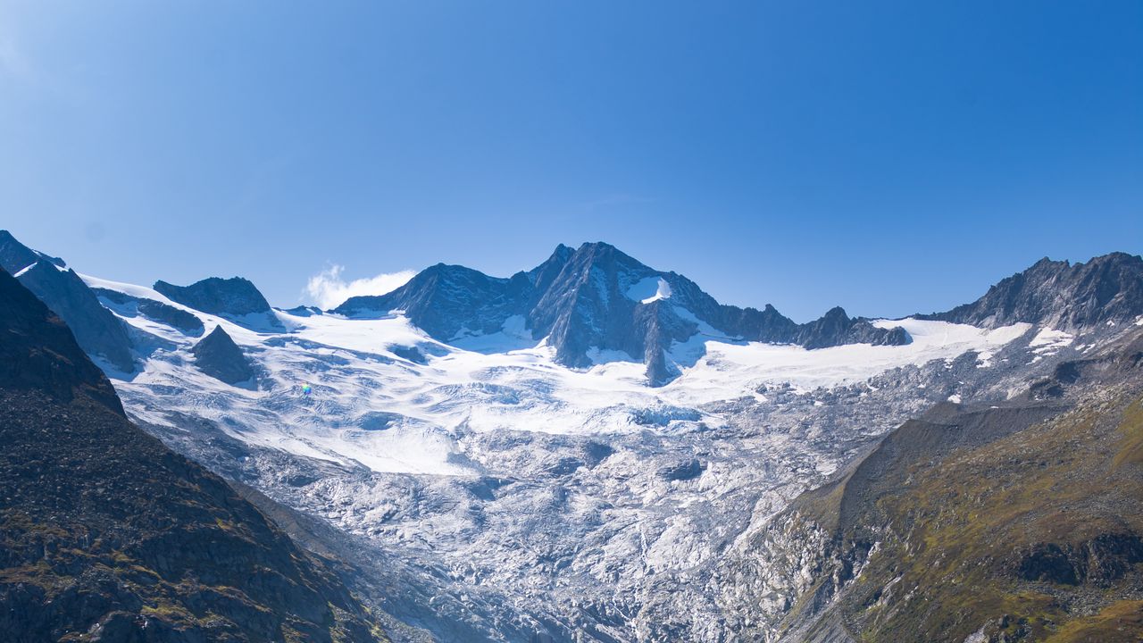 Wallpaper mountains, snow, trees, river, landscape