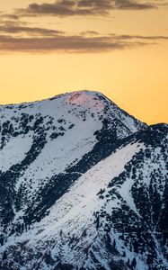 Preview wallpaper mountains, snow, twilight, nature