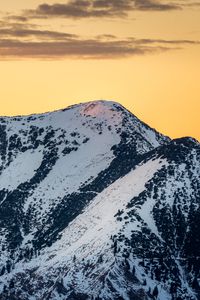 Preview wallpaper mountains, snow, twilight, nature