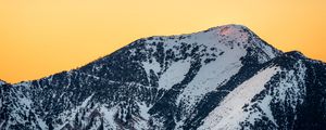 Preview wallpaper mountains, snow, twilight, nature