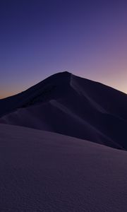 Preview wallpaper mountains, snow, twilight, landscape