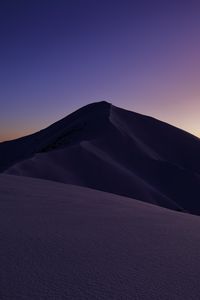 Preview wallpaper mountains, snow, twilight, landscape
