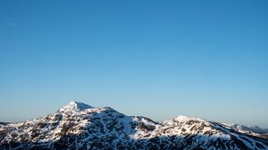 Preview wallpaper mountains, snow, view, landscape