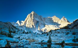 Preview wallpaper mountains, snow, water, reflection, landscape