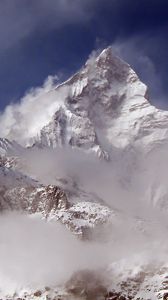 Preview wallpaper mountains, snow, wind