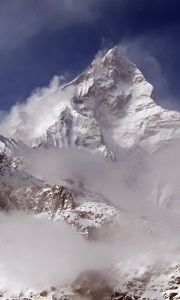 Preview wallpaper mountains, snow, wind