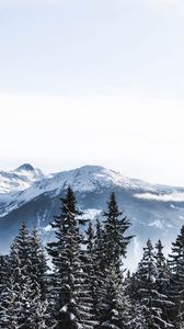 Preview wallpaper mountains, snow, winter, peaks, snowy, switzerland