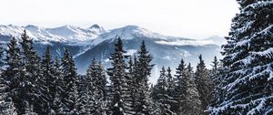 Preview wallpaper mountains, snow, winter, peaks, snowy, switzerland