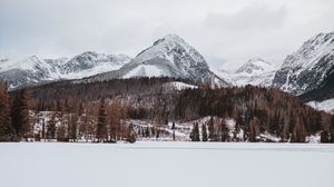 Preview wallpaper mountains, snow, winter, landscape