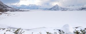 Preview wallpaper mountains, snow, winter, landscape, norway