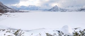 Preview wallpaper mountains, snow, winter, landscape, norway