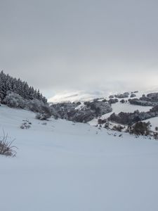 Preview wallpaper mountains, snow, winter, landscape, snowy