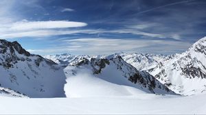 Preview wallpaper mountains, snow, winter, white, nature