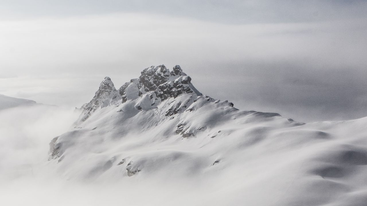 Wallpaper mountains, snow, winter, nature, white