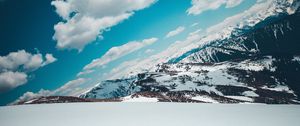 Preview wallpaper mountains, snow-capped, sky, snow