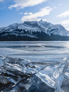 Preview wallpaper mountains, snowy, ice, relief