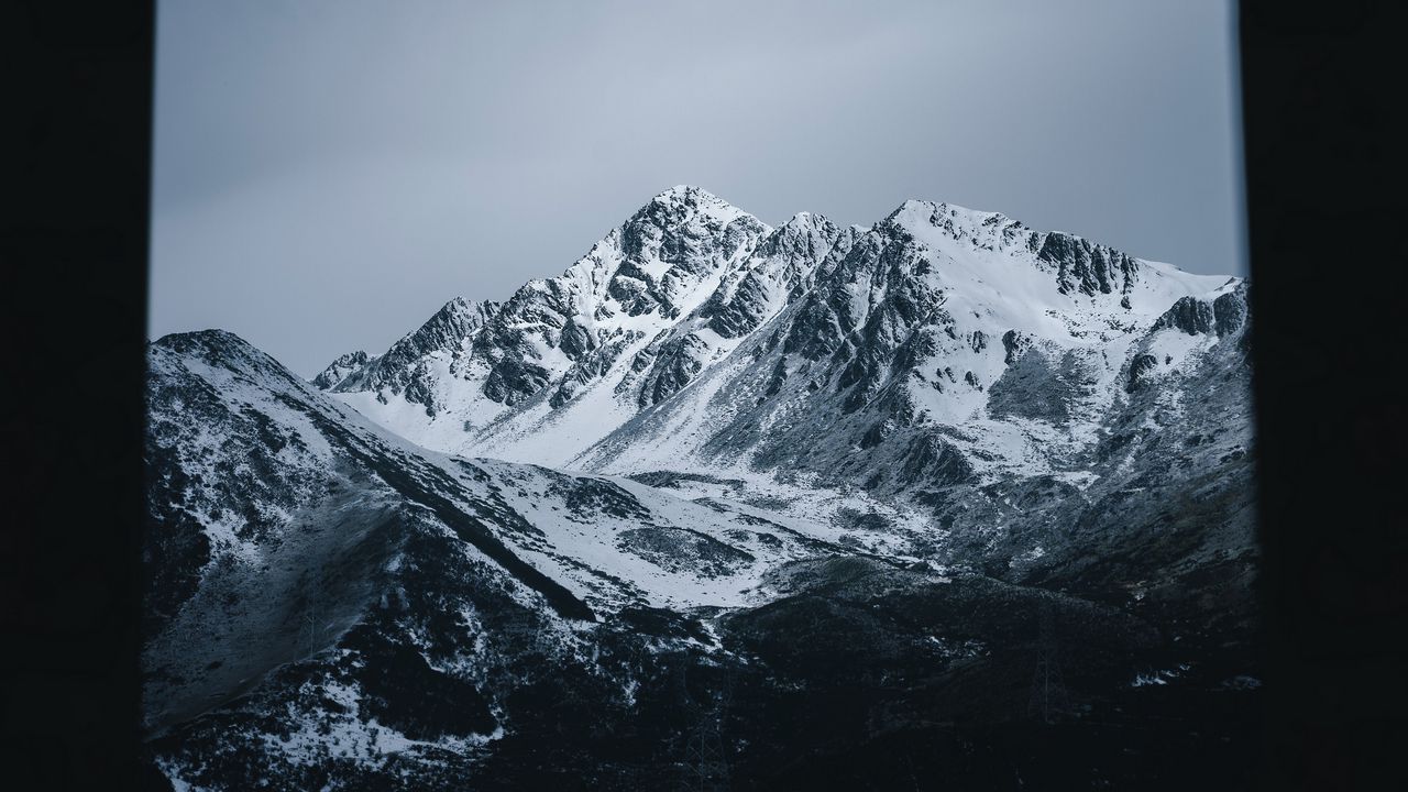 Wallpaper mountains, snowy, peaks, rocks