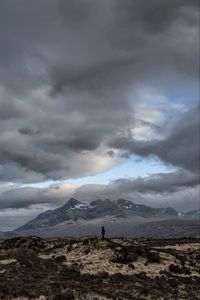 Preview wallpaper mountains, solitude, alone, distance, island, isle of skye, united kingdom