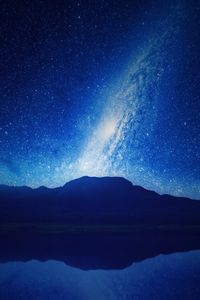 Preview wallpaper mountains, starry sky, milky way, night