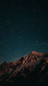 Preview wallpaper mountains, starry sky, night
