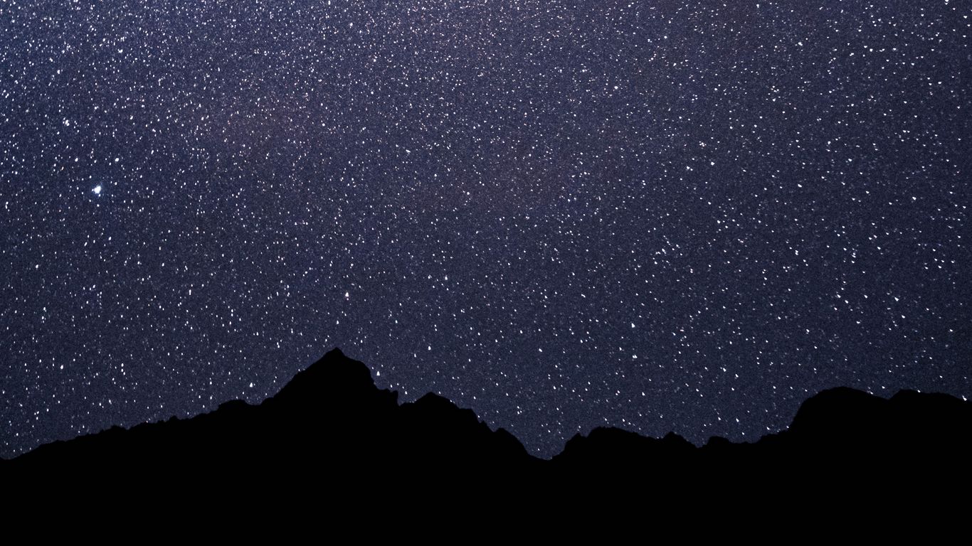 Download wallpaper 1366x768 mountains, starry sky, night, dark, stars tablet, laptop hd background Download wallpaper 1366x768 mountains, starry sky, night, dark, stars tablet, laptop hd background