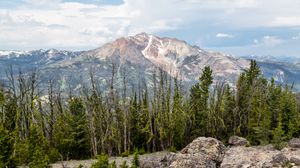 Preview wallpaper mountains, stones, rocks, trees, landscape