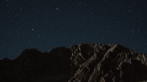 Preview wallpaper mountains, stones, rocks, night, stars
