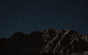 Preview wallpaper mountains, stones, rocks, night, stars