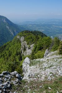 Preview wallpaper mountains, stones, trees, landscape, view