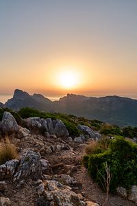 Preview wallpaper mountains, stones, view, sea, landscape