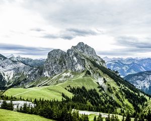 Preview wallpaper mountains, summer, top view, tops