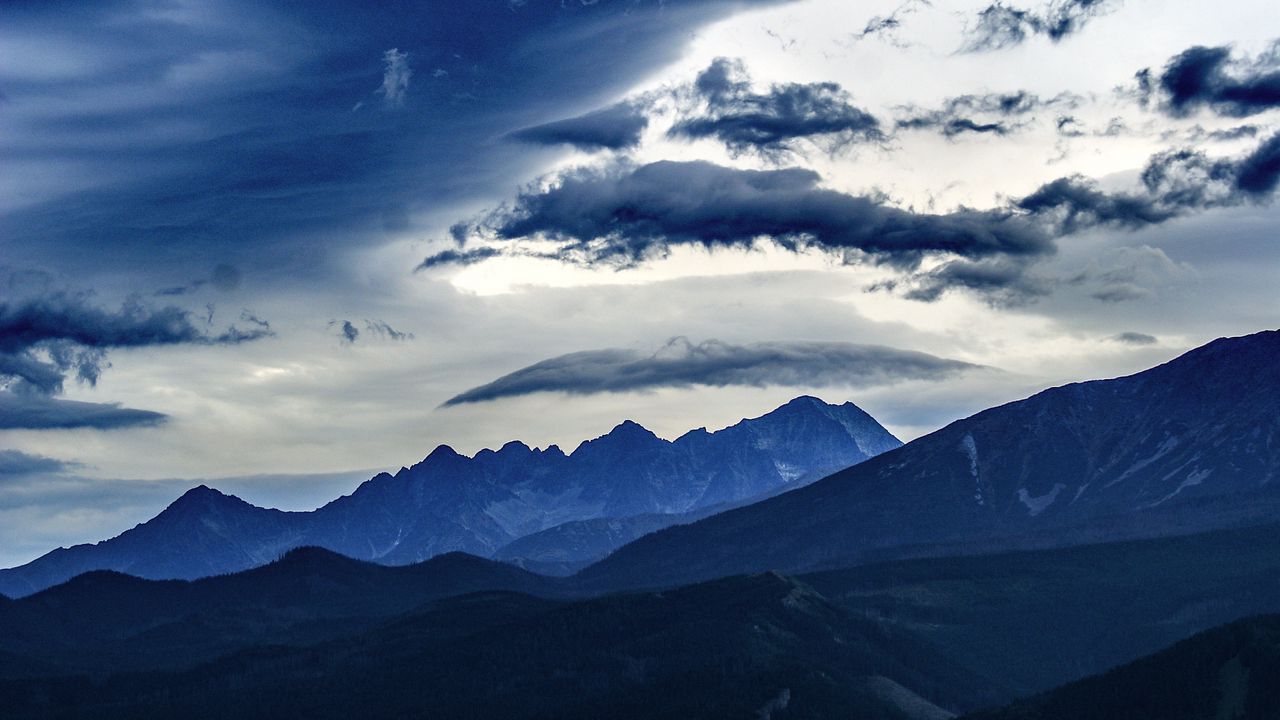 Wallpaper mountains, summit, clouds