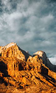 Preview wallpaper mountains, sun, clouds, nature
