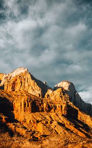 Preview wallpaper mountains, sun, clouds, nature