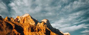 Preview wallpaper mountains, sun, clouds, nature