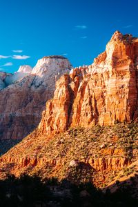 Preview wallpaper mountains, sun, trees, rocks