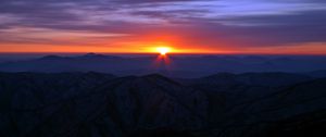 Preview wallpaper mountains, sunrise, horizon, dawn, sky