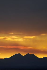 Preview wallpaper mountains, sunset, dusk, outlines, landscape