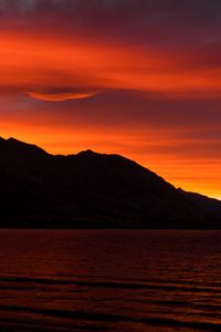 Preview wallpaper mountains, sunset, skyline, sky