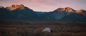 Preview wallpaper mountains, tent, camping, nature, landscape