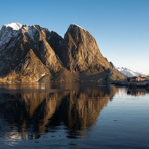 Preview wallpaper mountains, top, lake, landscape