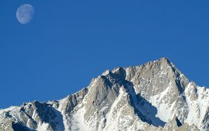 Preview wallpaper mountains, top, rocks, snow