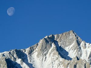 Preview wallpaper mountains, top, rocks, snow