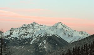 Preview wallpaper mountains, top, sky, snowy, italy